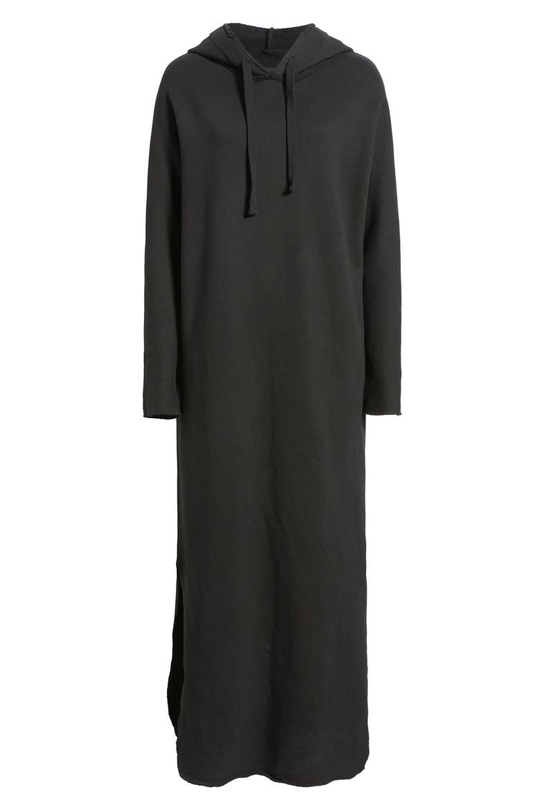James Long Sleeve Hoodie Dress, Alternate, color, BLACK