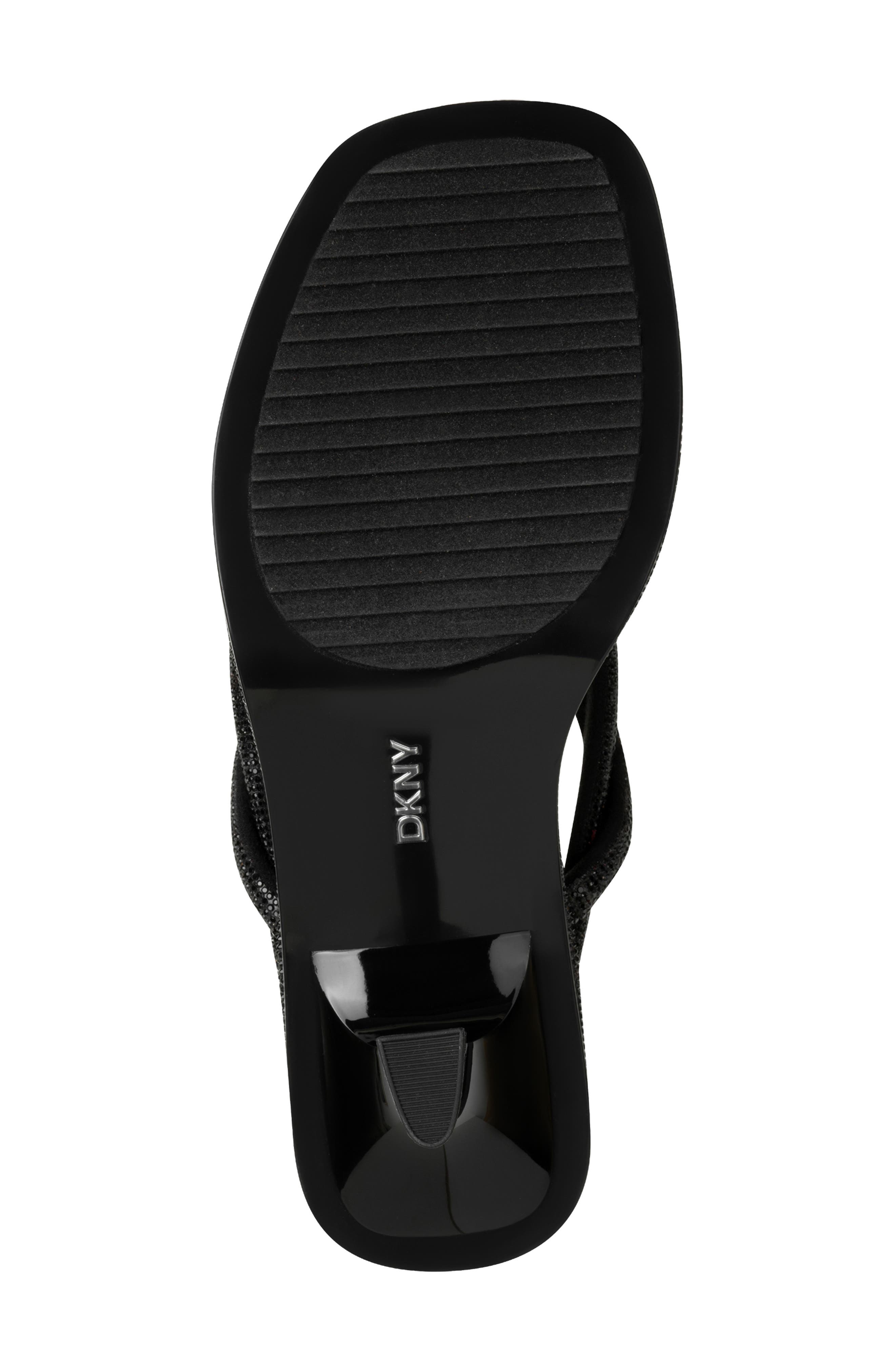 DKNY Embellished Strappy Sandal, Alternate, color, Black