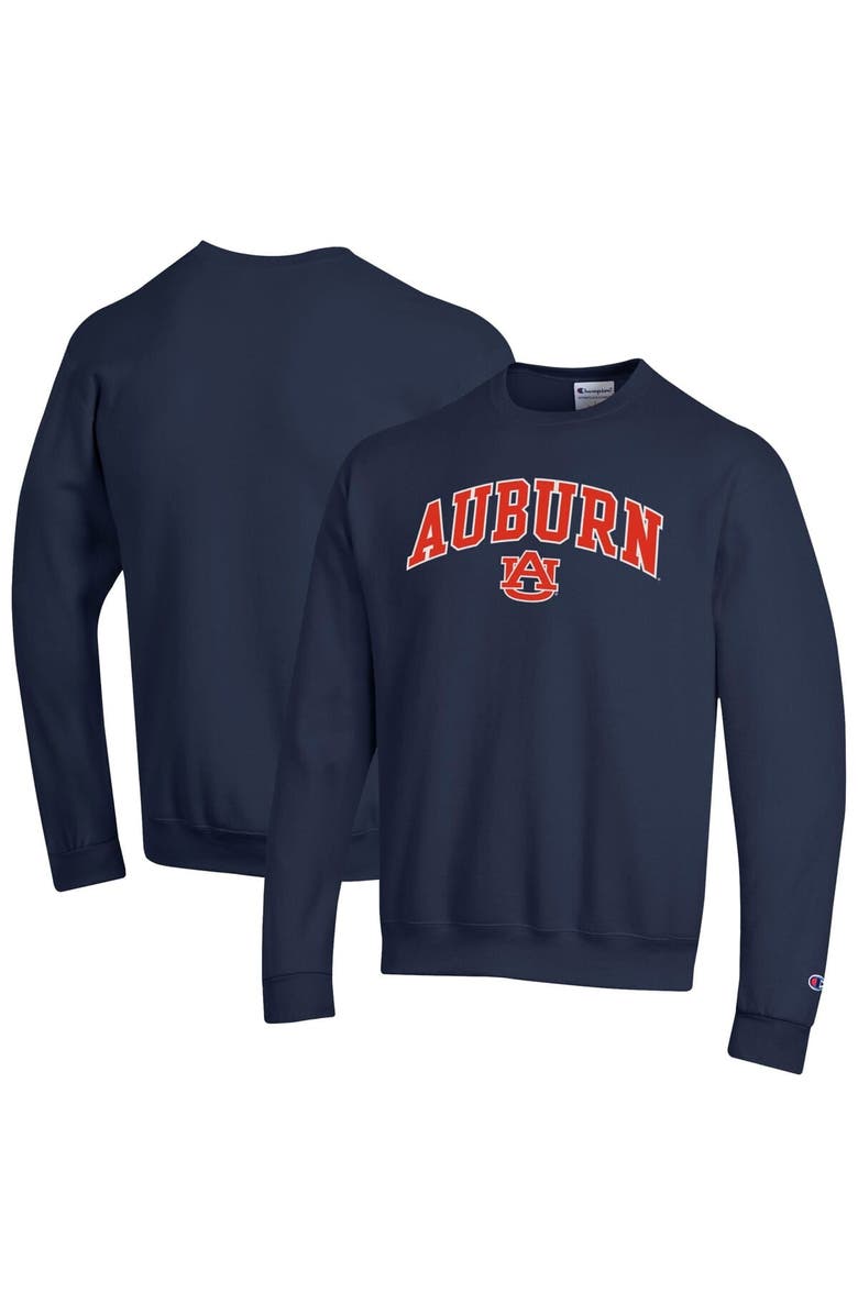 Champion Men's Champion Navy Auburn Tigers Arch Over Logo Pullover Sweatshirt, Alternate, color, Navy
