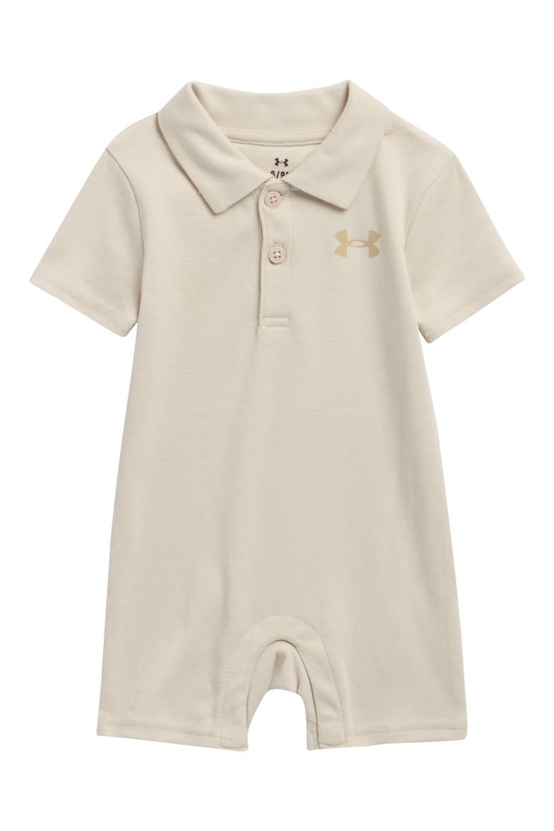 UA Solid Polo Romper, Main, color, IVORY DUNE