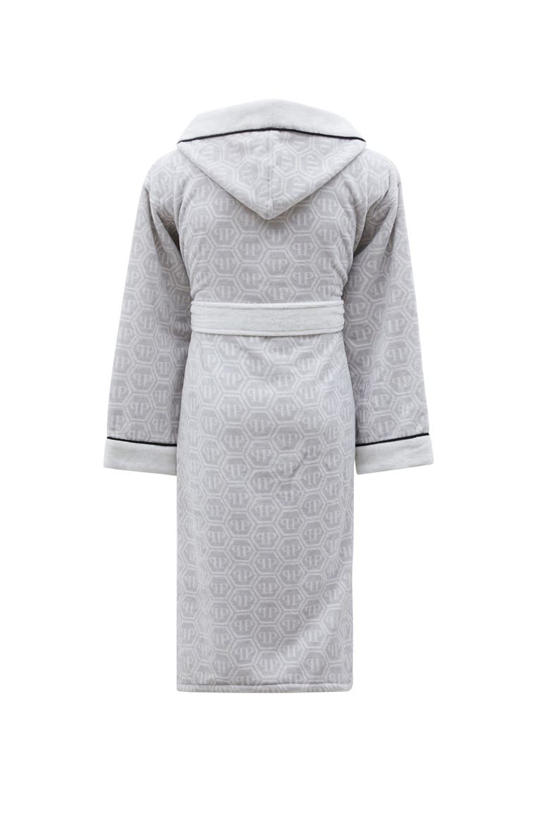 Hooded Bathrobe Pp Unisex, Alternate, color, white