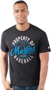 STARTER Men's Starter  Black Miami Marlins Prime Time Property Of T-Shirt