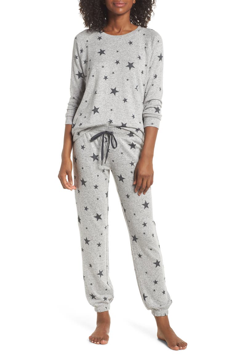 Just Peachy Jogger Pajamas, Main, color, SLATE