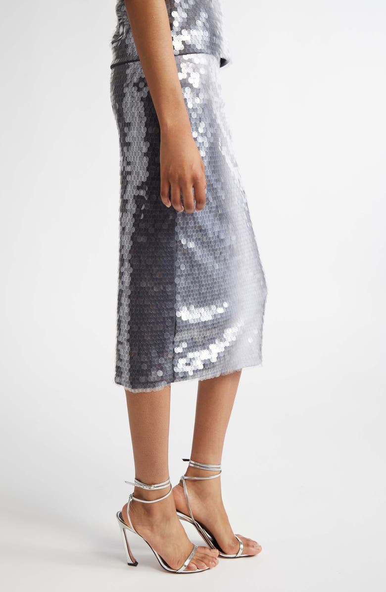 SPORTMAX Gradient Paillette Jersey Pencil Skirt, Alternate, color, Shaded Black