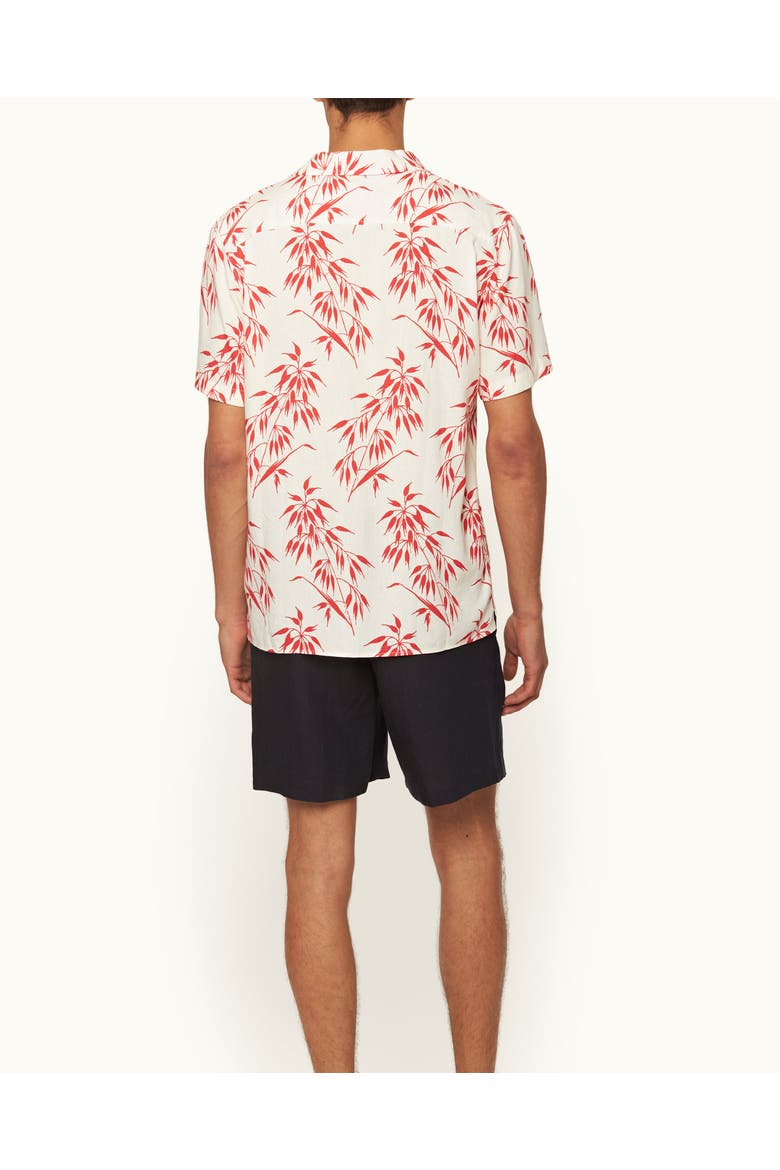 Hibbert Linen Shirt, Alternate, color, White Sand/Summer Red