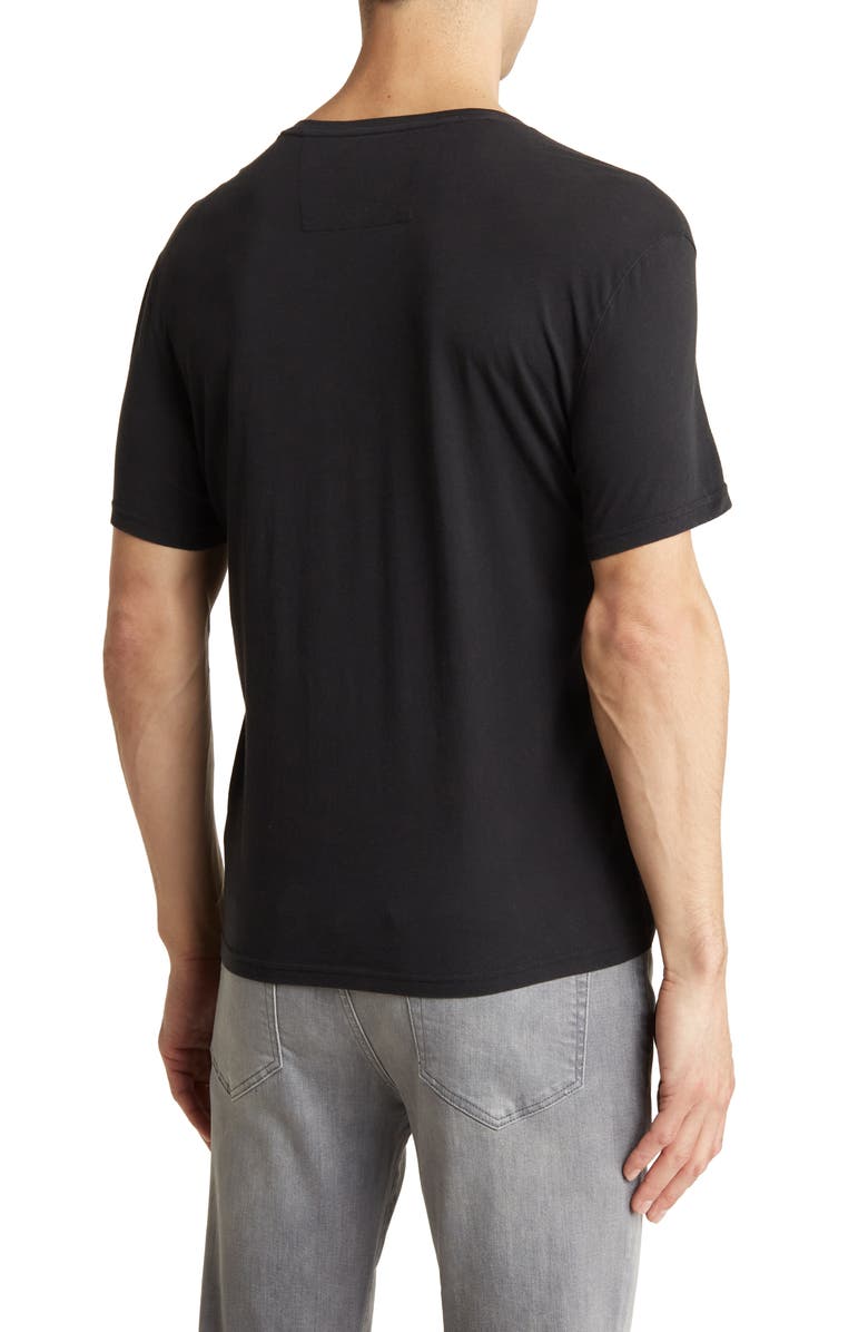 John Varvatos Nash V-Neck Cotton T-Shirt, Alternate, color, Black