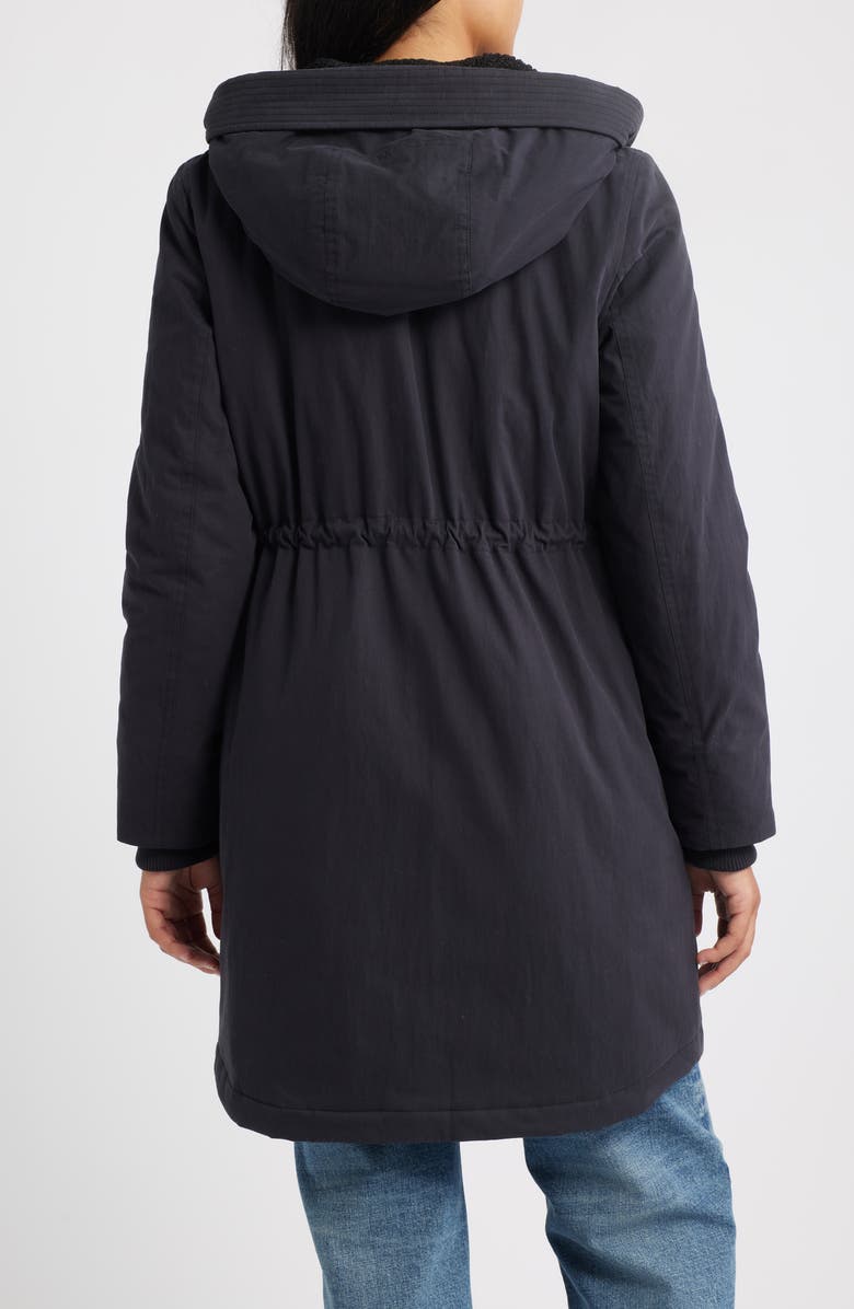 Sam Edelman Faux Shearling Lined Anorak, Alternate, color, Black