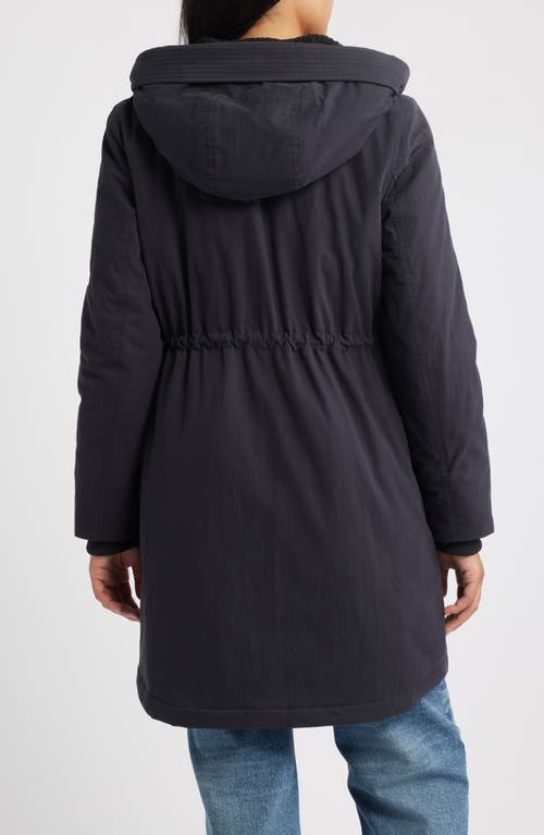 Sam Edelman Faux Shearling Lined Anorak In Black