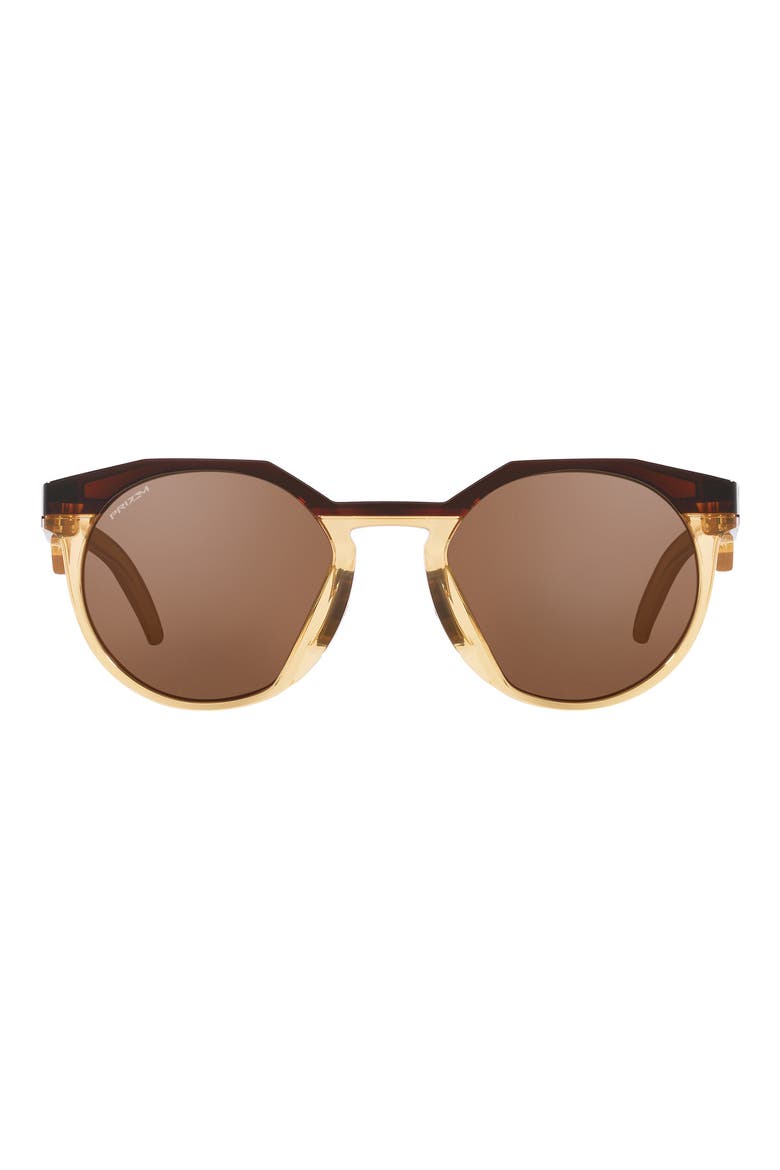 HSTN 52mm Irregular Sunglasses, Main, color, AMBER BROWN