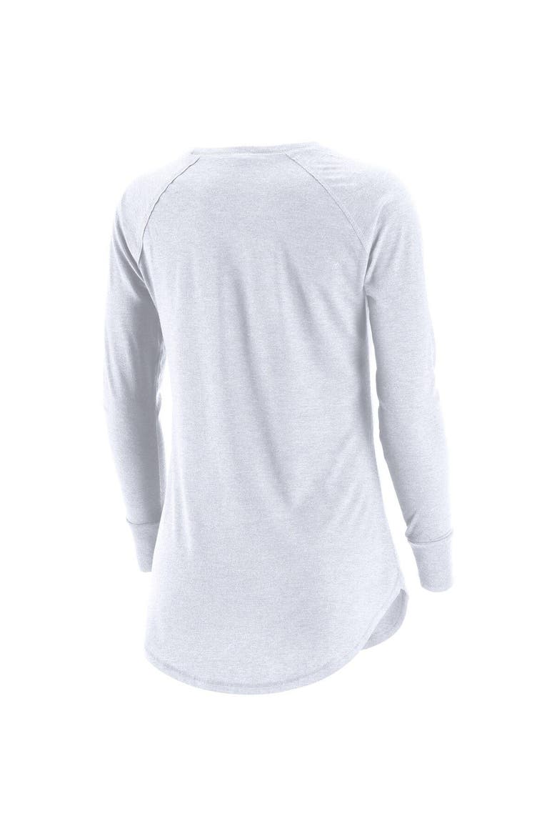 Women's White Saskatchewan Rush Primary Logo Tri-Blend Long Sleeve T-Shirt, Alternate, color, White