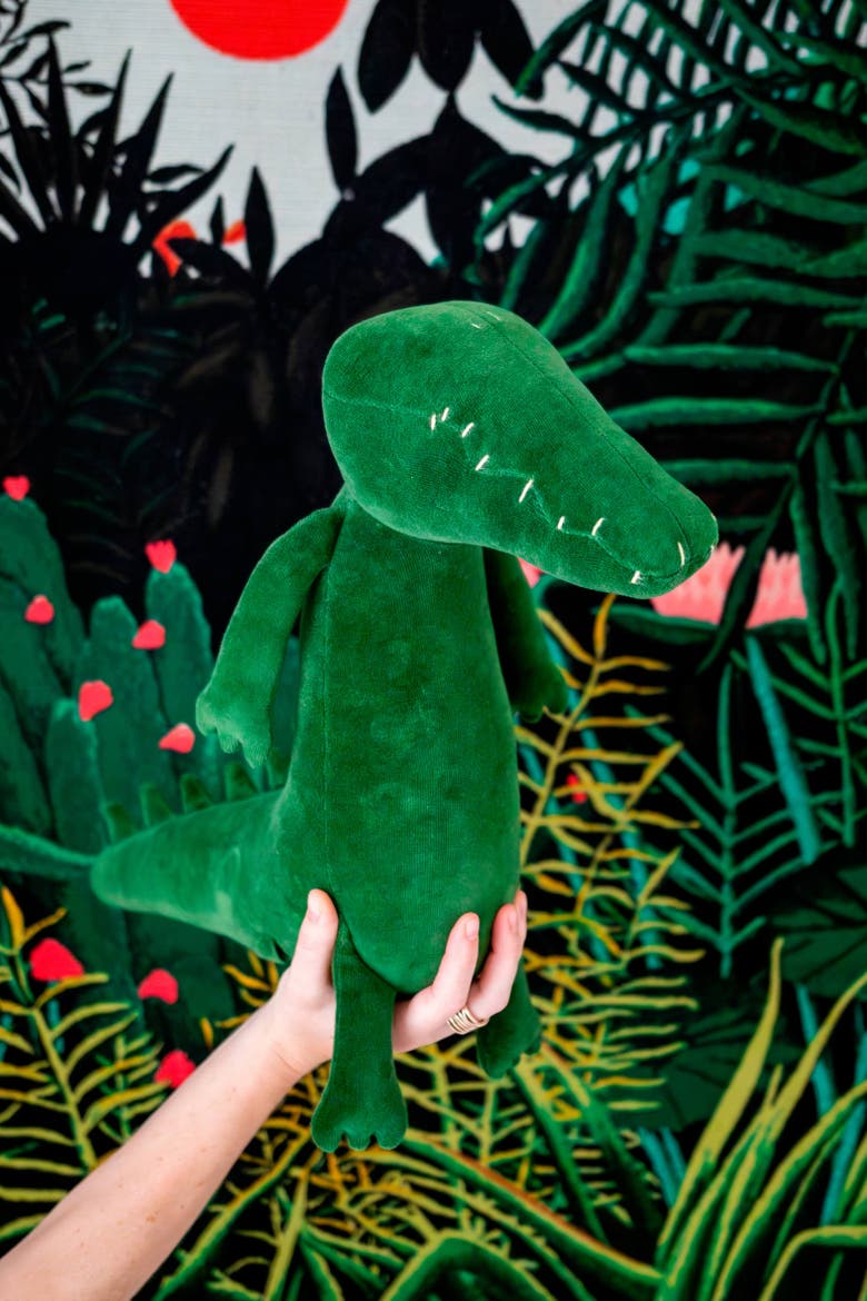 Tony, the crocodile stuffed animal green, Alternate, color, Green