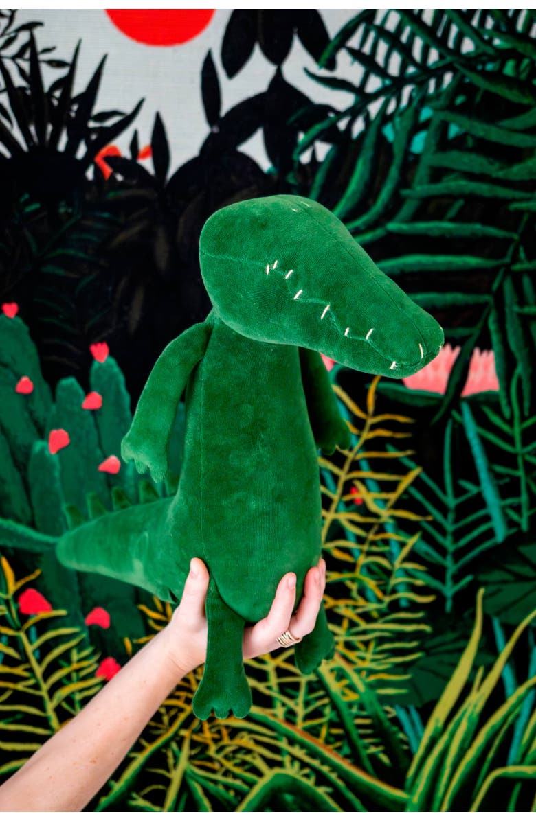 ADADA Tony, the crocodile stuffed animal green, Alternate, color, Green