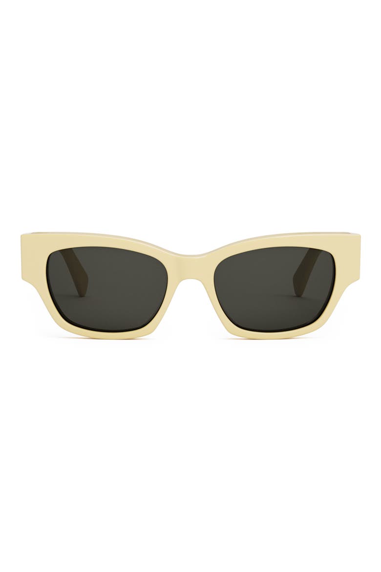 Monochroms 54mm Cat Eye Sunglasses, Main, color, SHINY YELLOW / SMOKE
