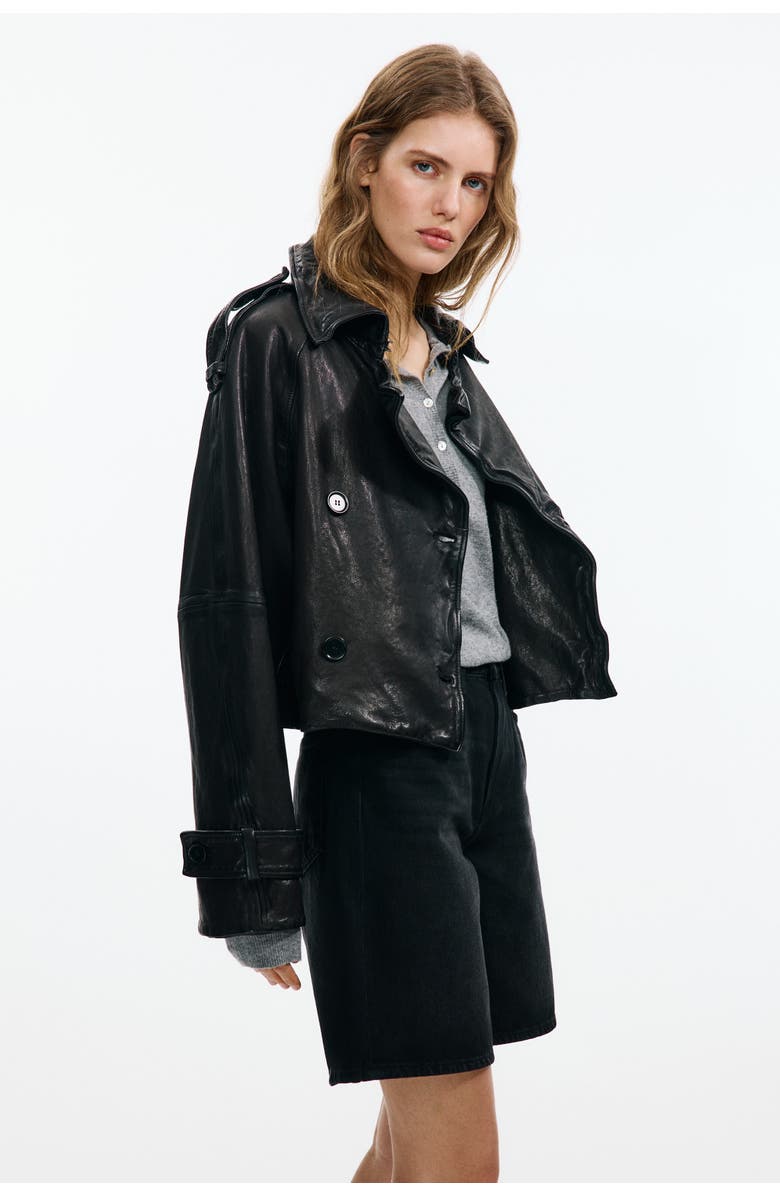 H&M Denim bermuda shorts, Main, color, Dark Gray