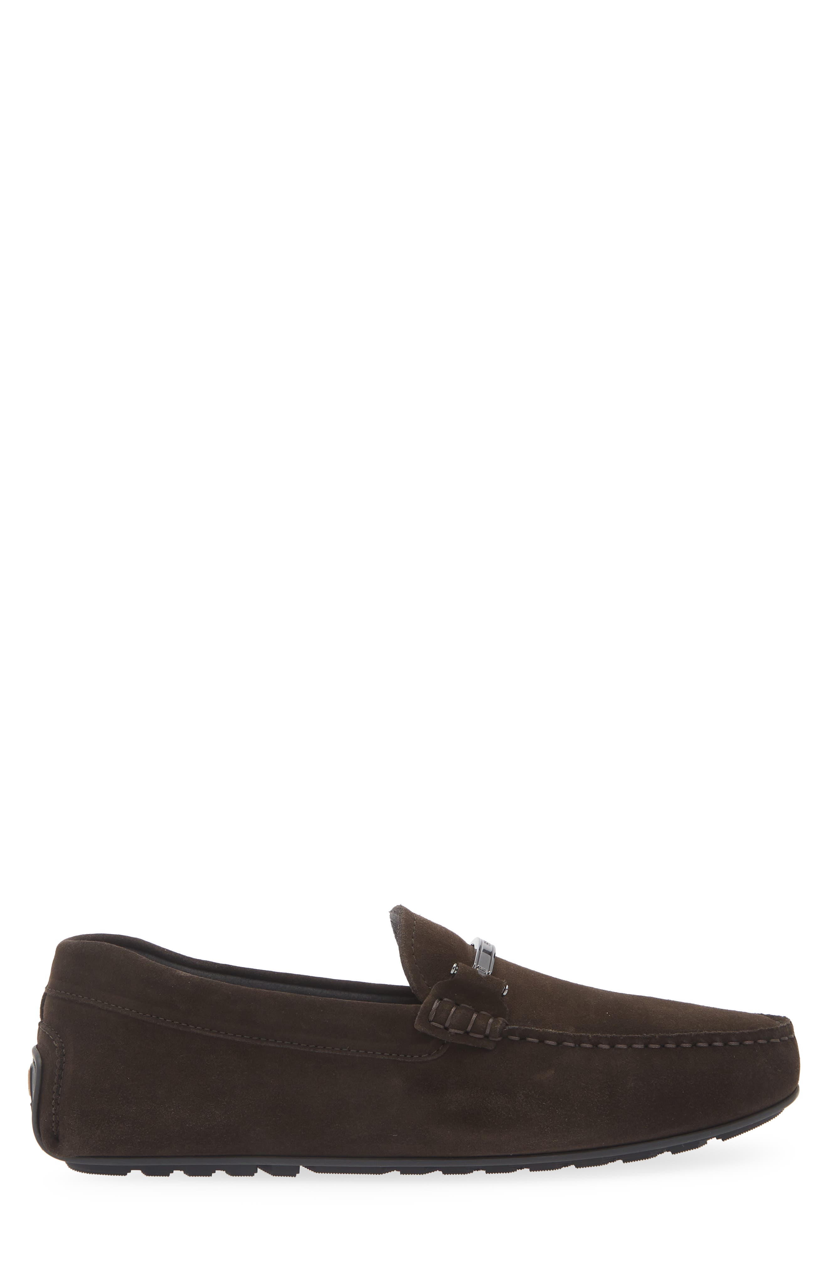BOSS Noel Leather Loafer, Alternate, color, Dark Brown