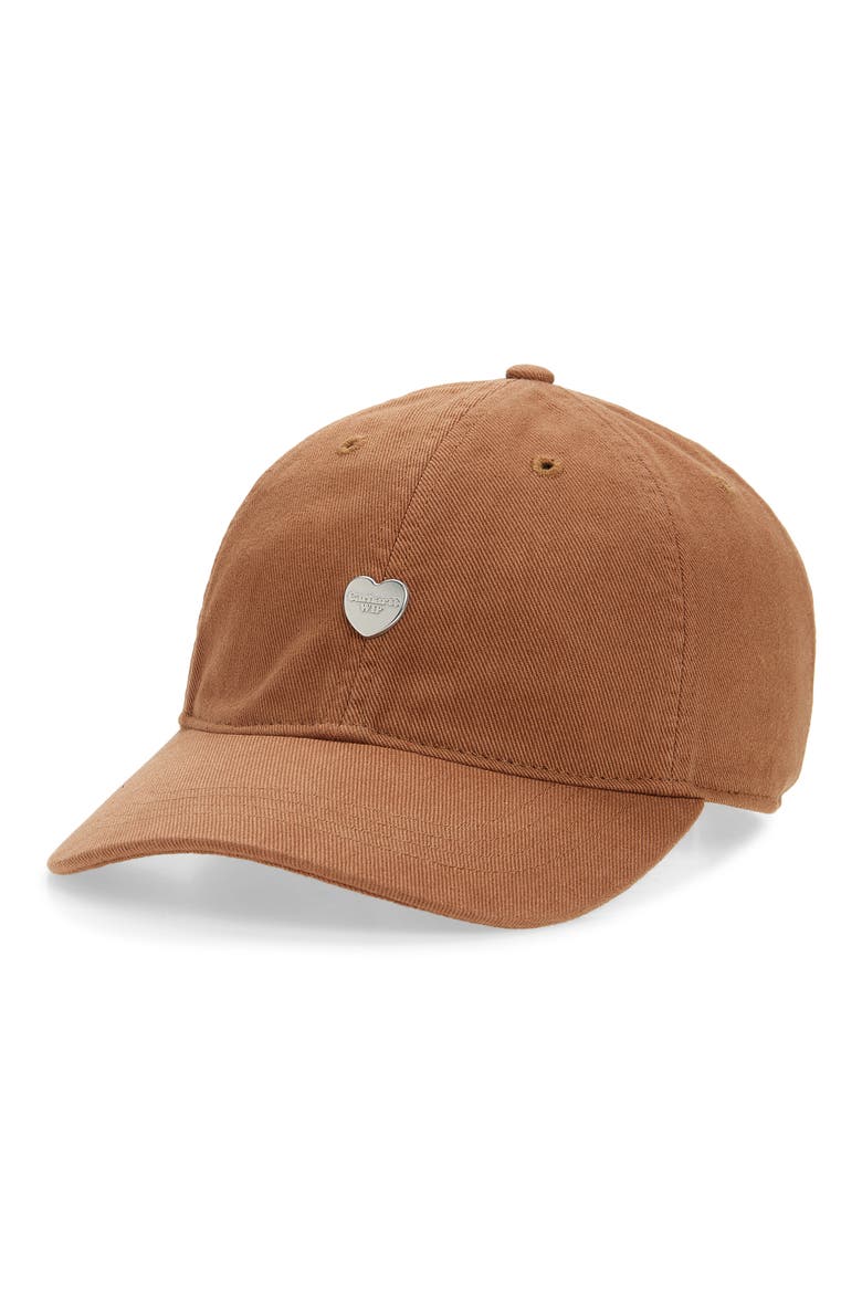 Heart Ball Cap, Main, color, HAMILTON BROWN / SILVER