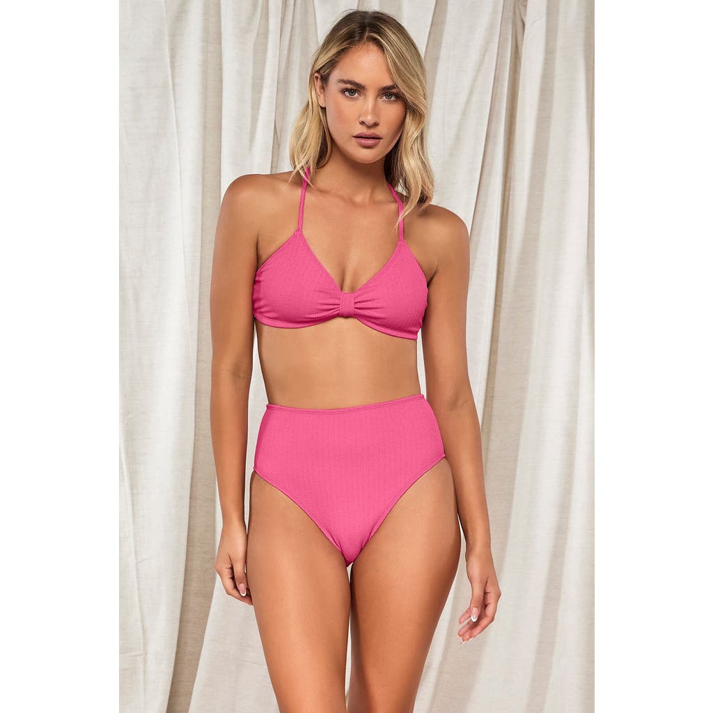 Pacifica By Sunsets Indie Bralette Bikini Swimsuit Top In Dragon Fruit