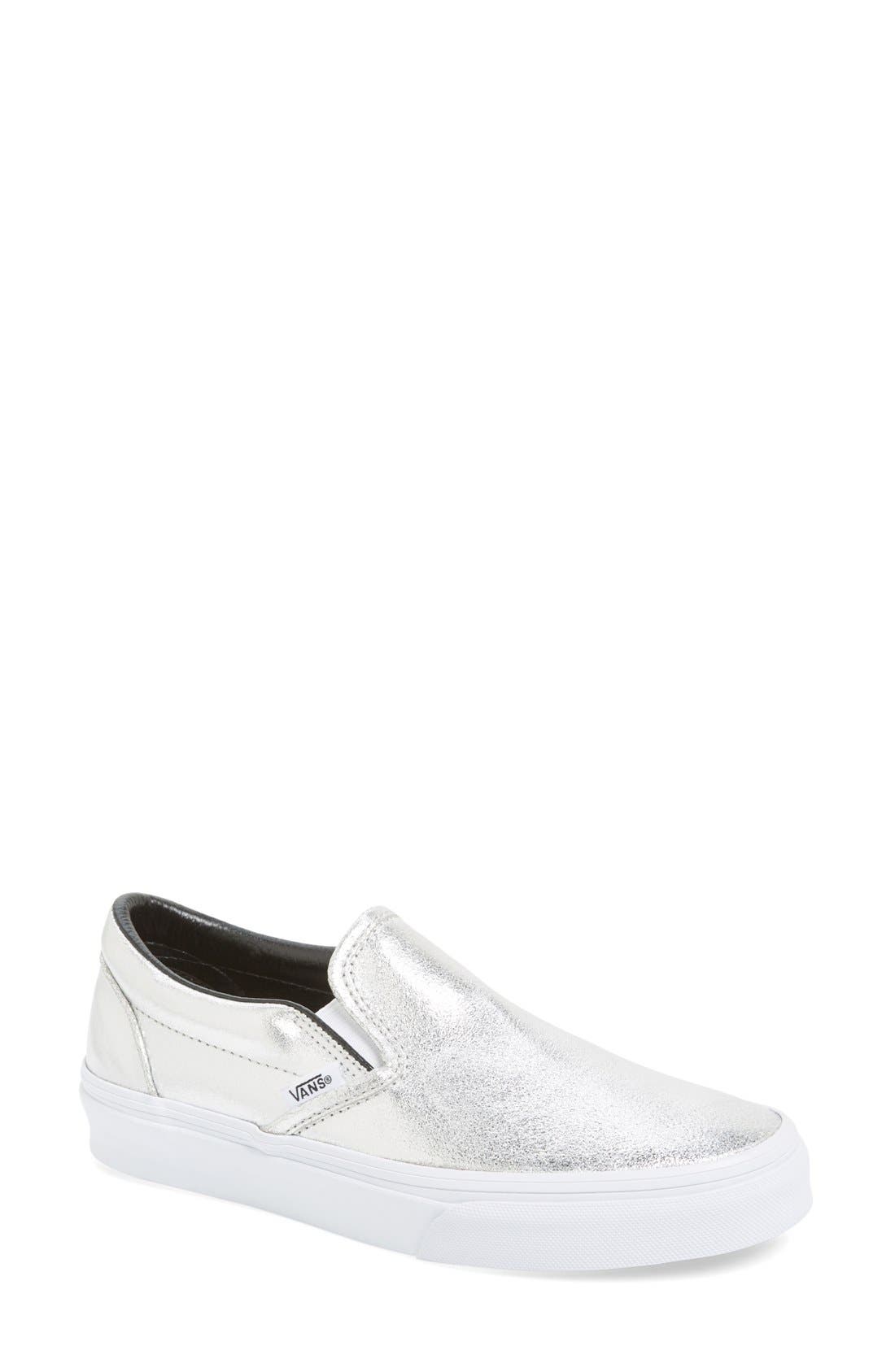 Vans Metallic Leather Slip-On Sneaker, Main, color, 