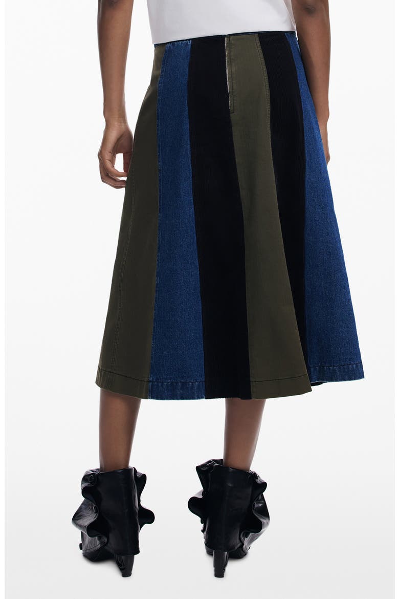 A-Line Panel Skirt, Alternate, color, KHAKI