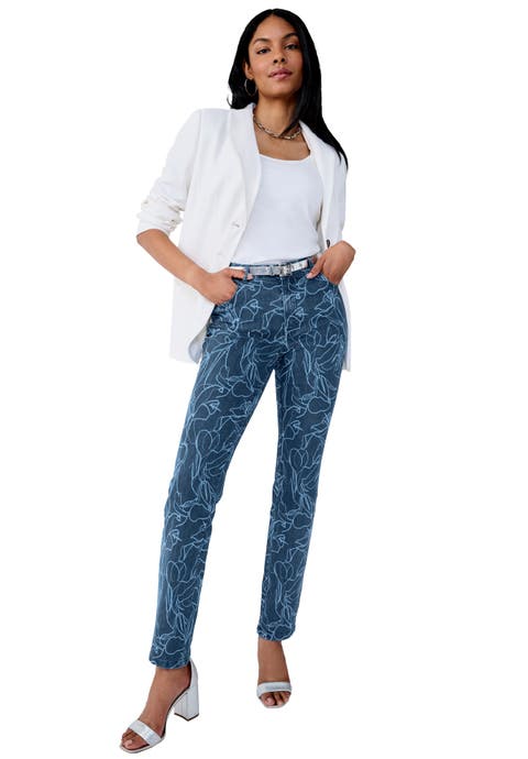 True Fit Stretch Denim Straight Leg Jean (Plus)