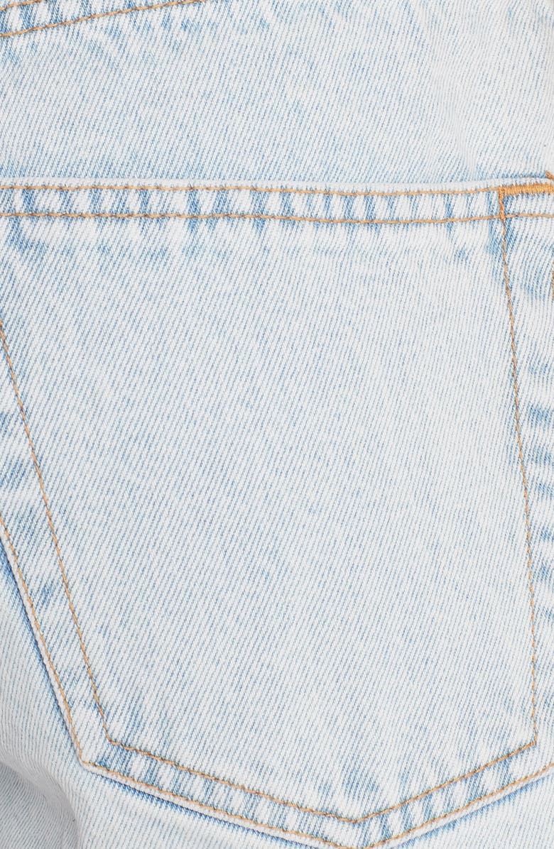 Off-White Cutoff Denim Shorts, Alternate, color, 