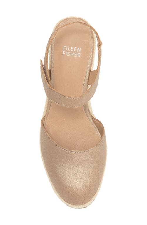 Eileen Fisher Nessa Espadrille Wedge Sandal In Platinum