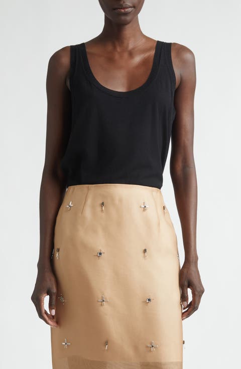 Scoop Neck Merino Wool Sweater Tank