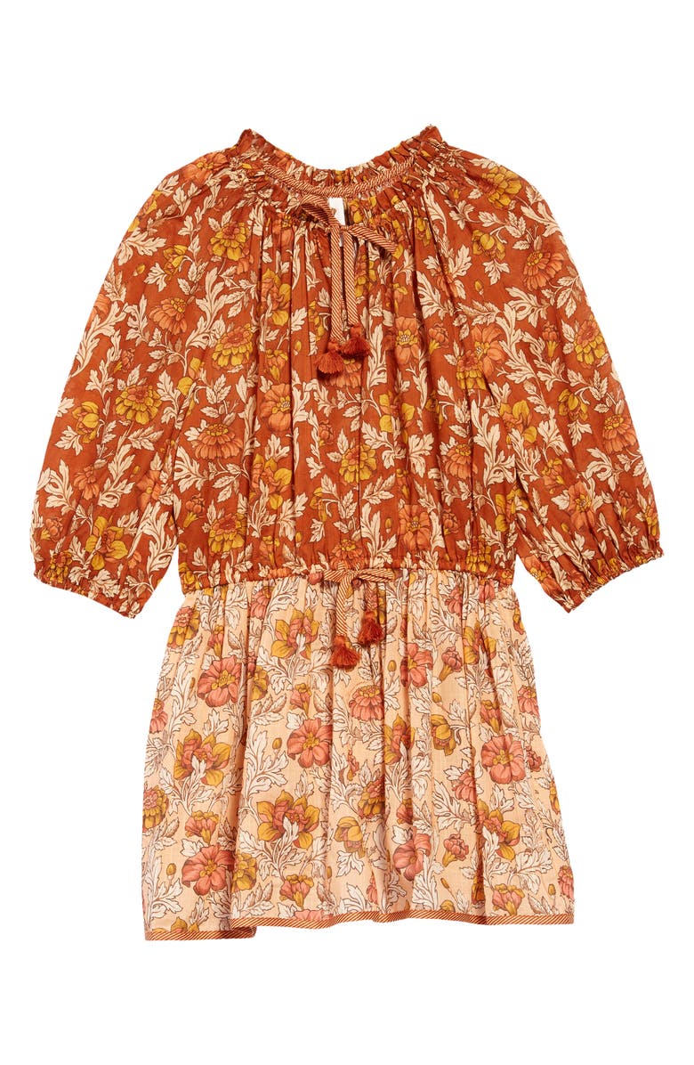 Zimmermann Kids' Andie Spliced Floral Cotton Dress, Main, color, 