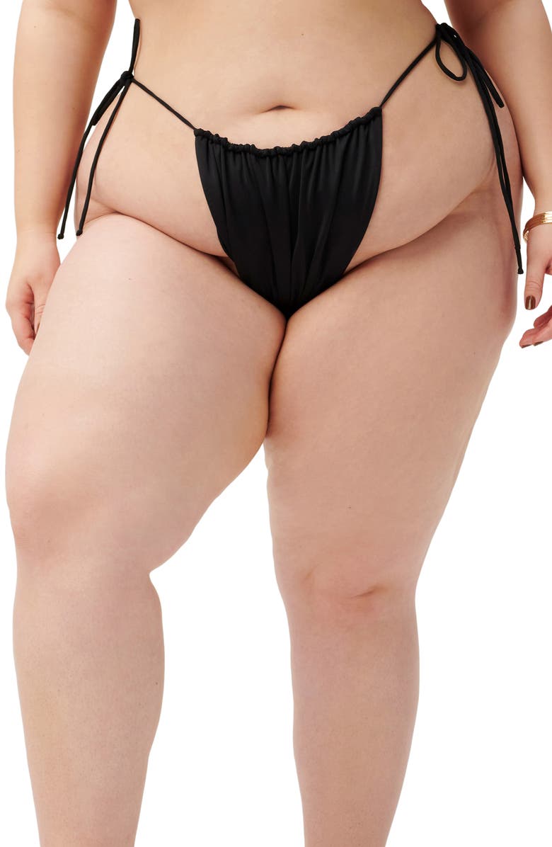 Good American Tiny Ties Bikini Bottoms, Alternate, color,
