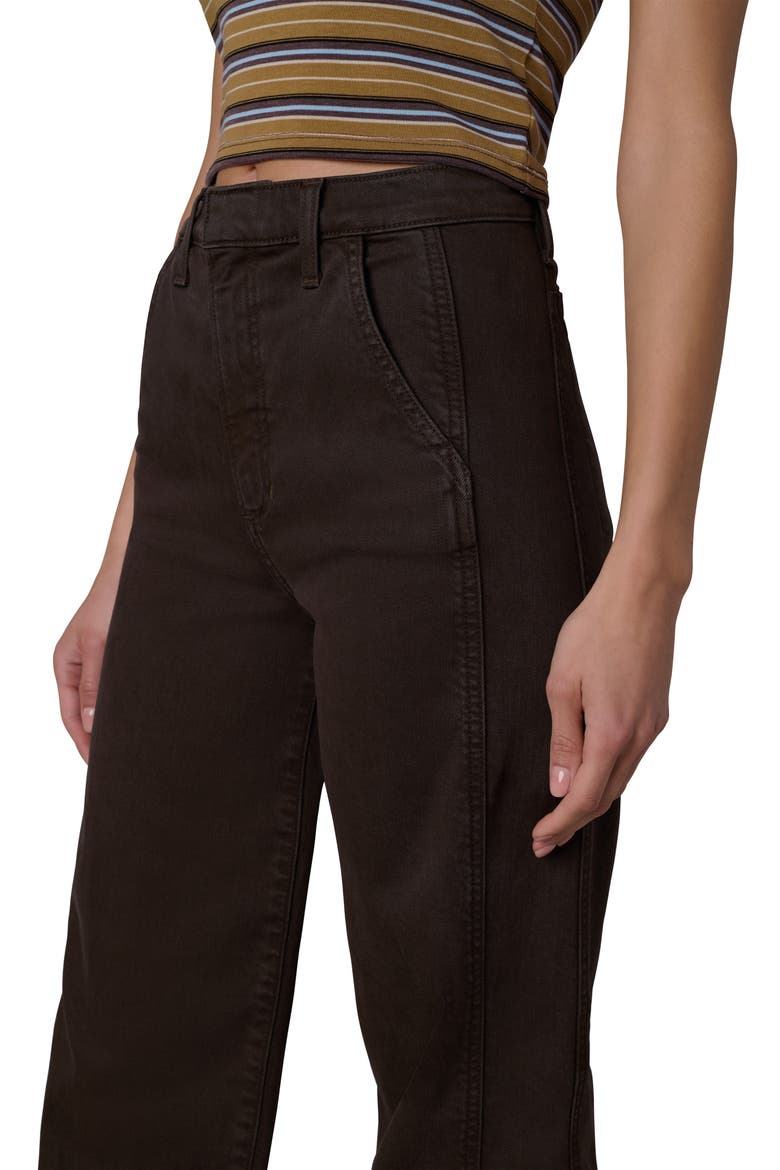 The Mia High Waist Wide Leg Paneled Jeans, Alternate, color, DARK COFFEE BEAN