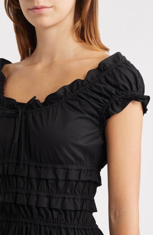 Sunday Ritual Off The Shoulder Poplin Maxi Dress