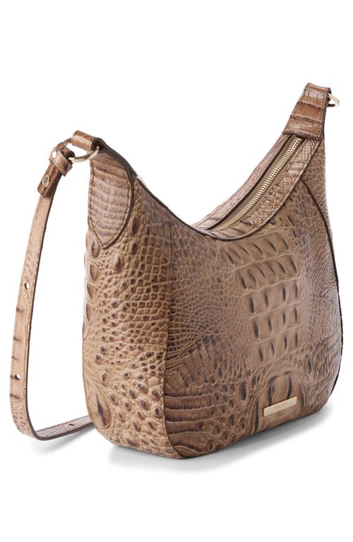 Brahmin Corinne Croc Embossed Leather Crossbody In Brown