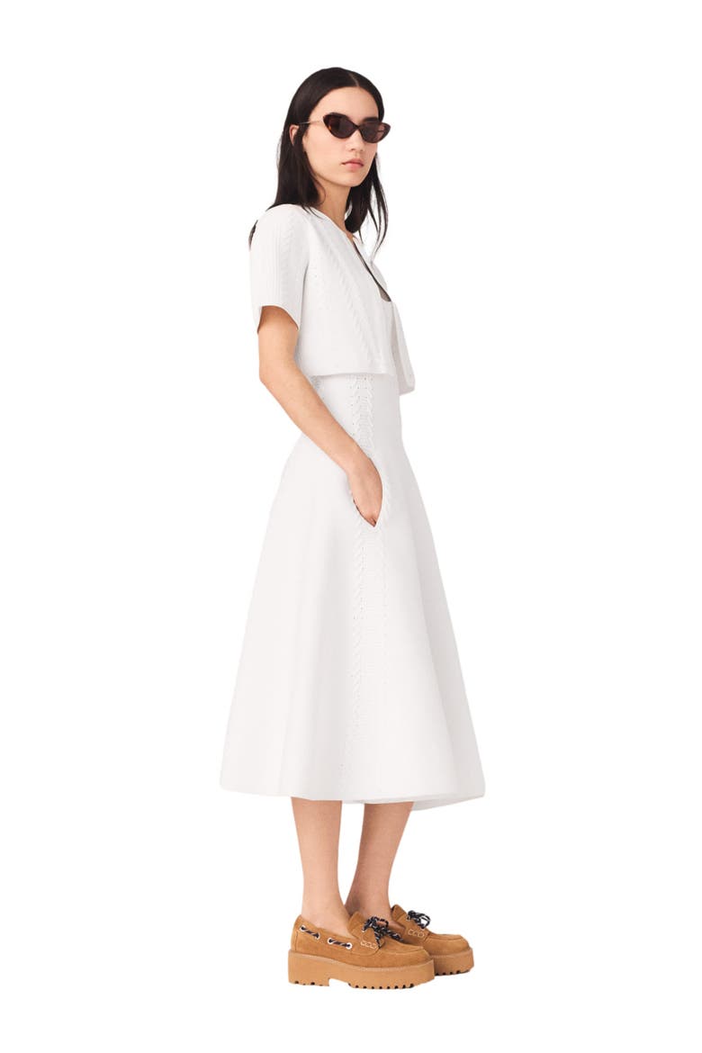 Cropped cardigan, Alternate, color, White