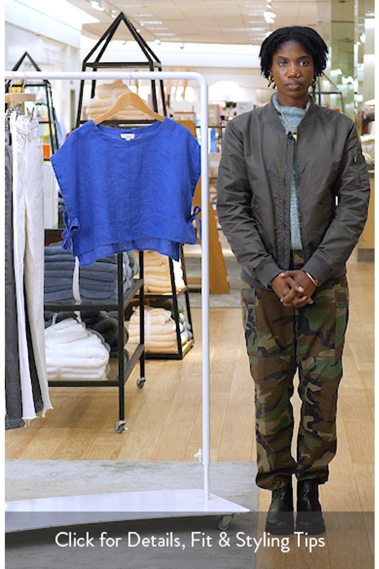 Cropped Linen Cover-Up Top video