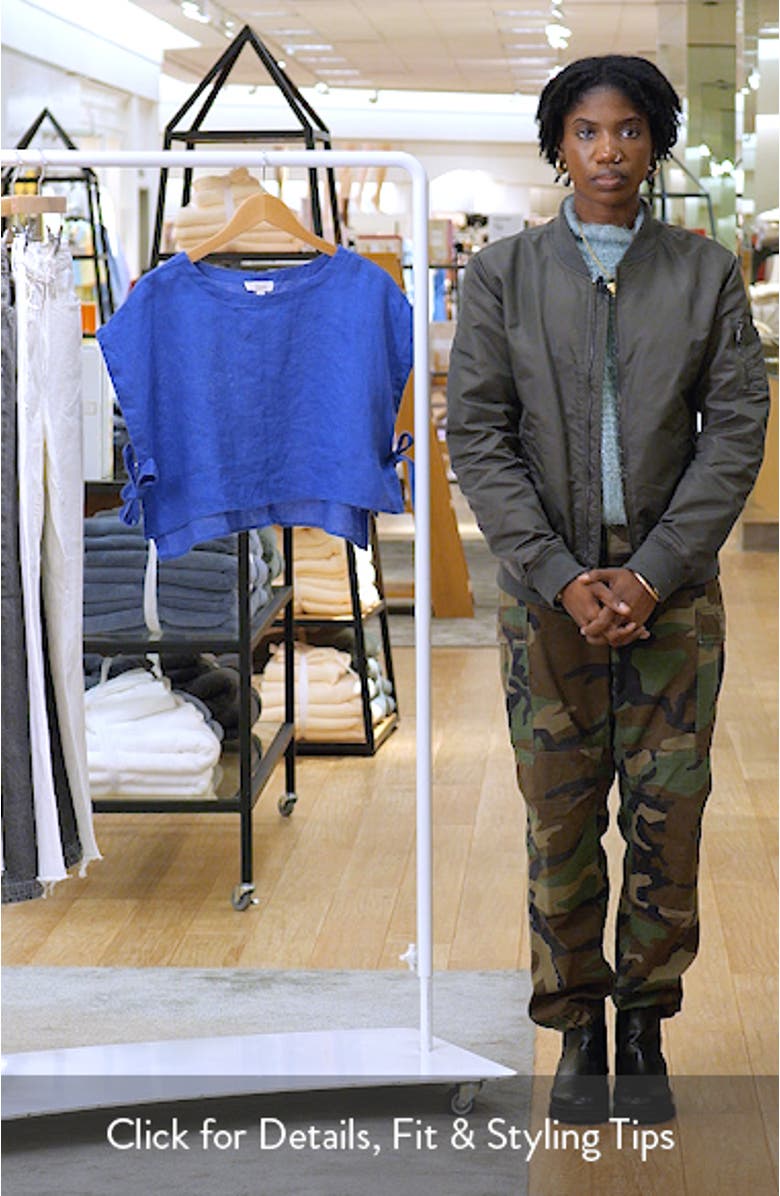 Cropped Linen Cover-Up Top, sales video thumbnail