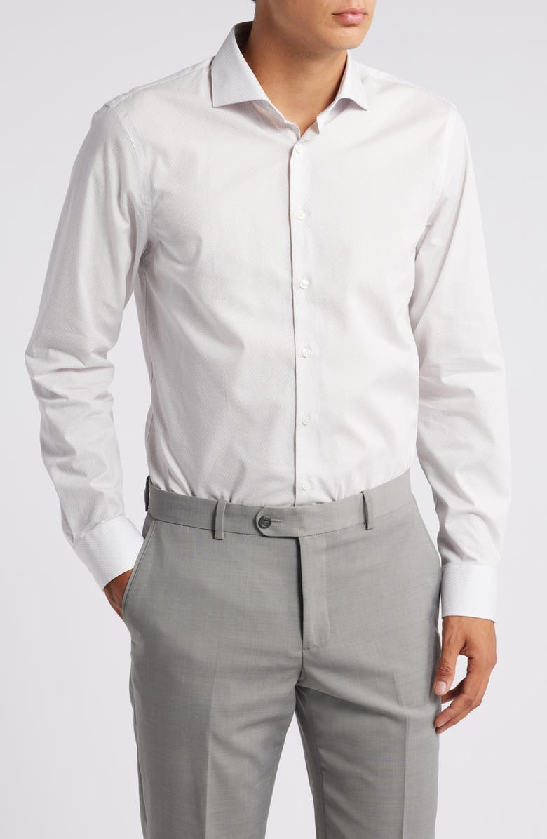 Nordstrom Extra Trim Fit Easy Care Geometric Print Dress Shirt, Main, color,