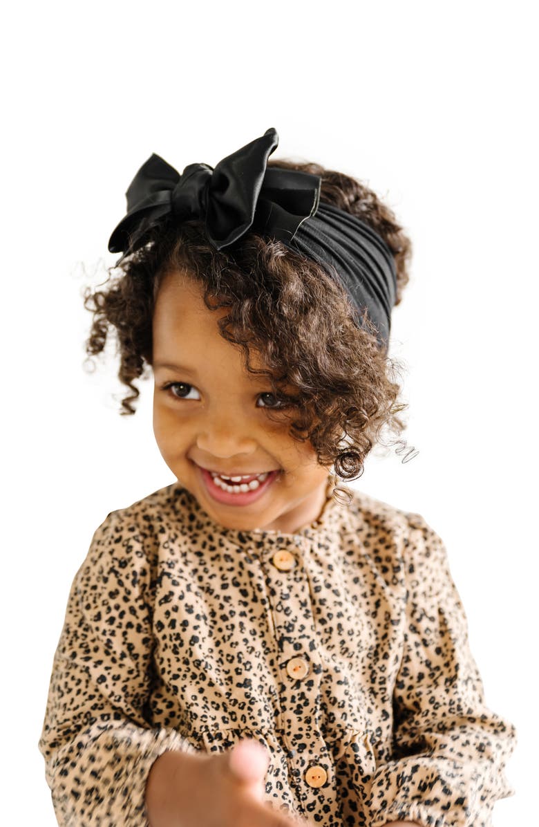 Baby Bling Satin Fab-Bow-Lous Headband, Alternate, color, Black