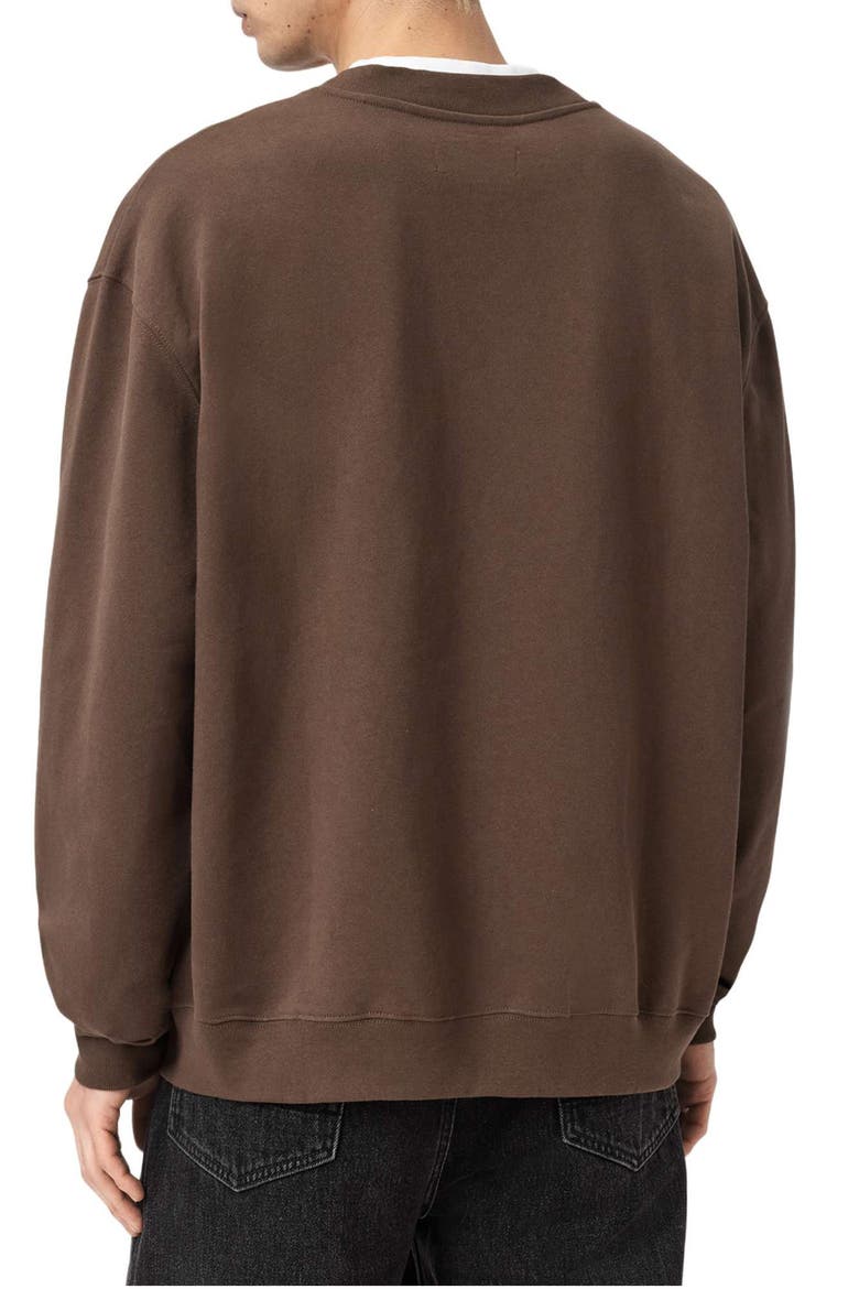 Xander Crewneck Sweatshirt, Alternate, color, BITTER BROWN