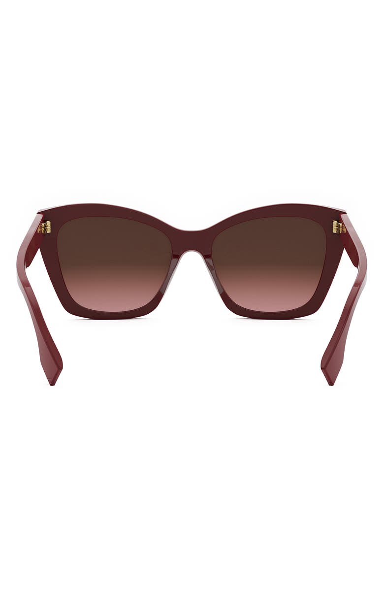 Fendi 'Fendi Lettering 55mm Gradient Square Sunglasses, Alternate, color, Srd/Brng