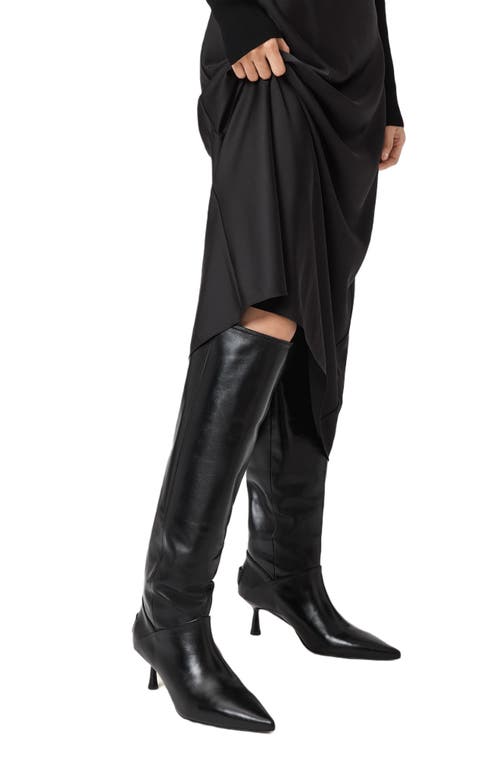 Allsaints Odyssey Knee High Boot In Black