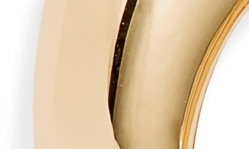 Open Edit Set Of 2 Tapered Hoop Earrings In Gold