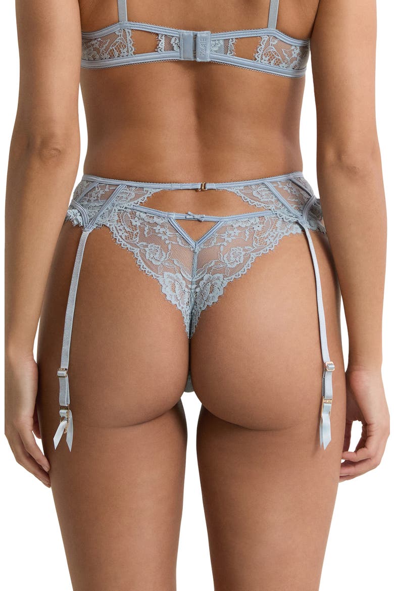 Beloved Porte Jartelle Lace Garter Belt, Alternate, color, OXYGEN