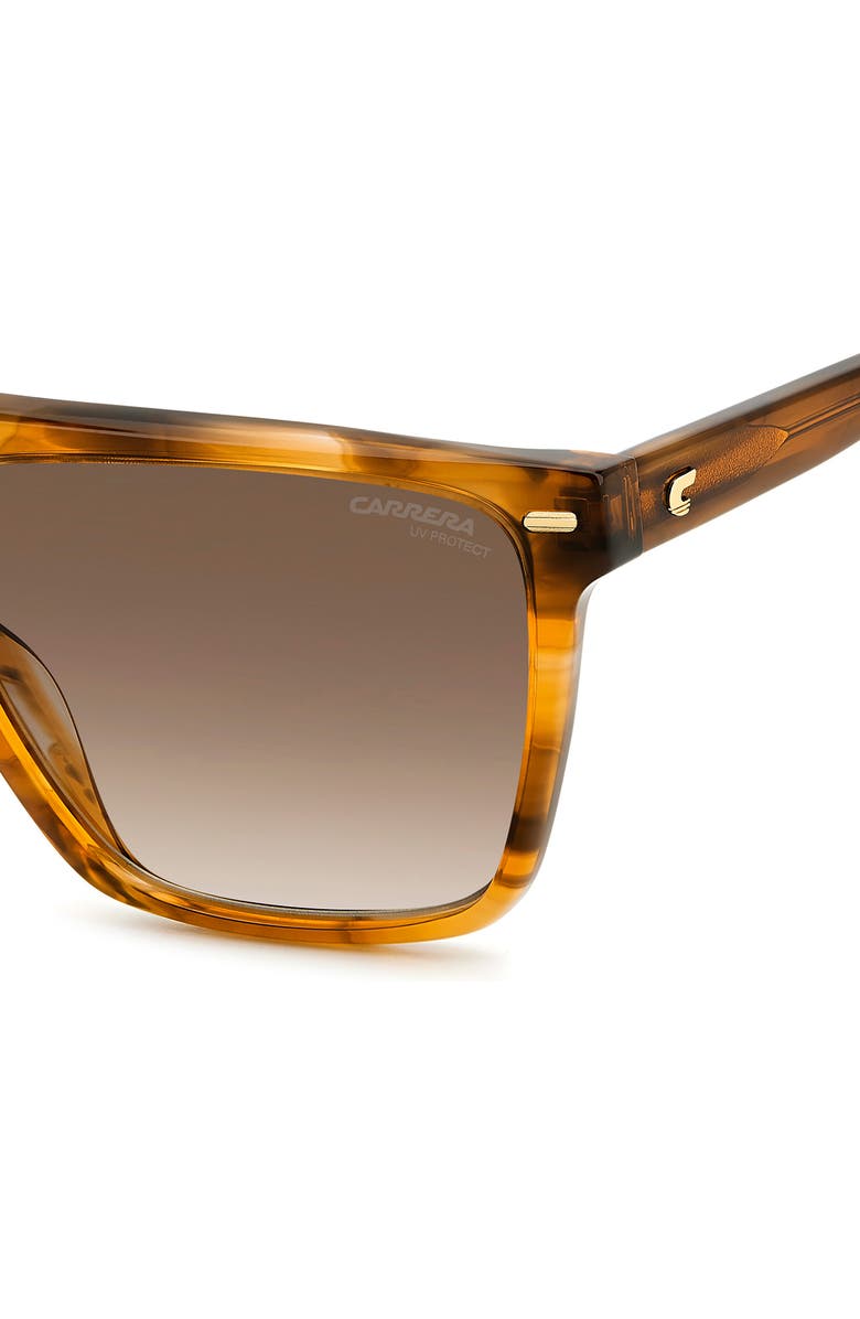 Carrera Eyewear 58mm Square Sunglasses, Alternate, color, Brown Horn