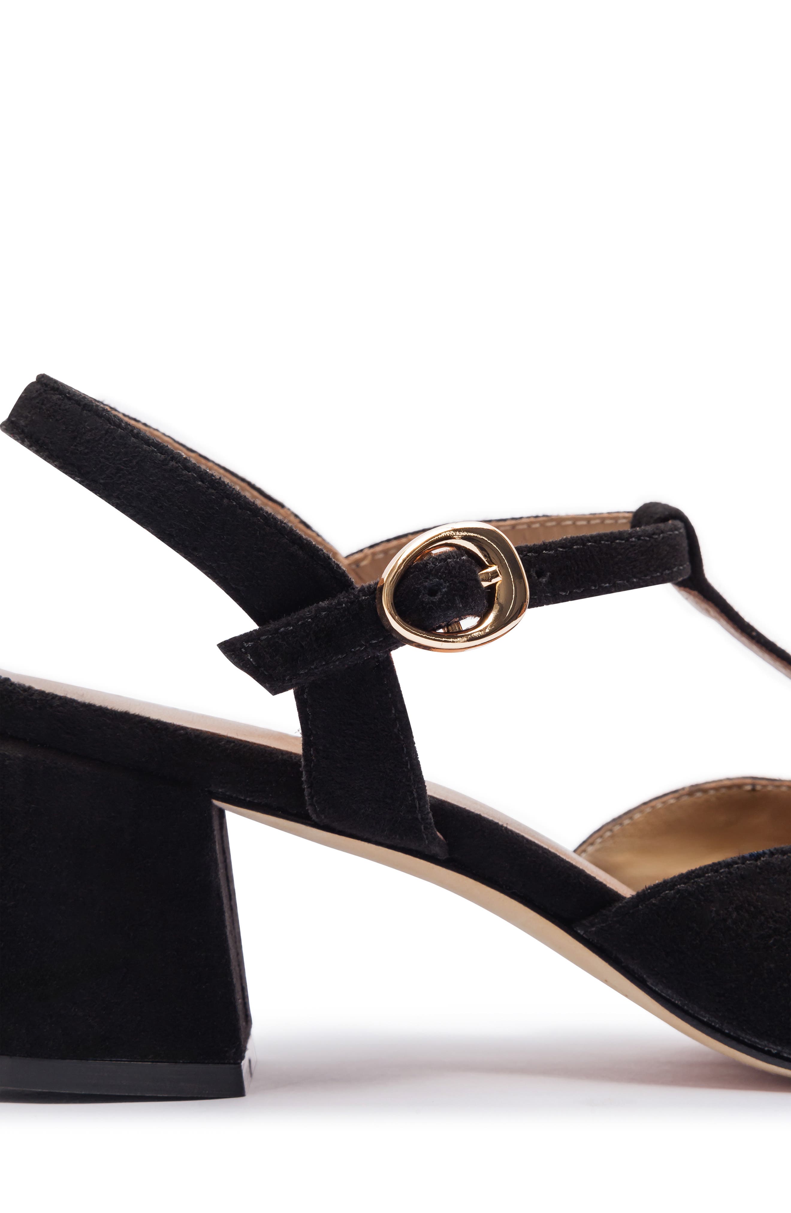 Bernardo Romi T-Strap Pump, Alternate, color, Black Kid Suede