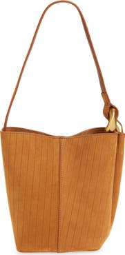 JW Anderson Small Corner Stripe Deerskin Tote
