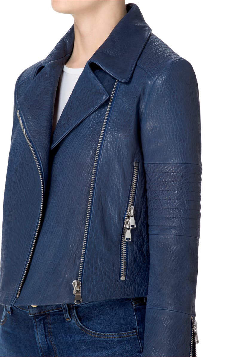 J Brand Aiah Leather Moto Jacket, Alternate, color, 