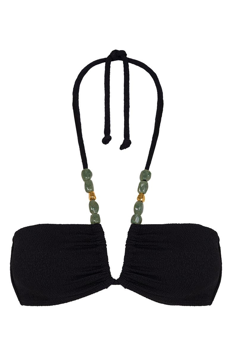 ViX Paula Hermanny Firenze Kiana Carol Beaded Bikini Top, Alternate, color, Black