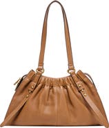 Dolce Vita Sloan Ruched Leather Shoulder Bag