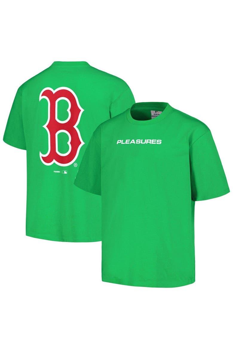 Men's PLEASURES  Green Boston Red Sox Ballpark T-Shirt, Main, color, Green