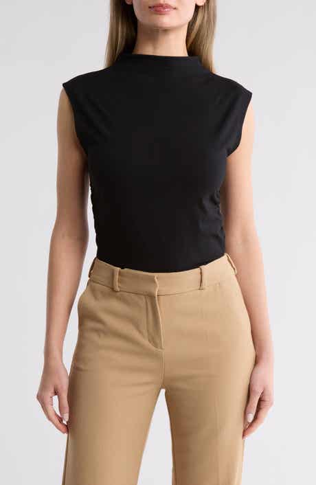 NORDSTROM RACK Funnel Neck Ruched Tank
